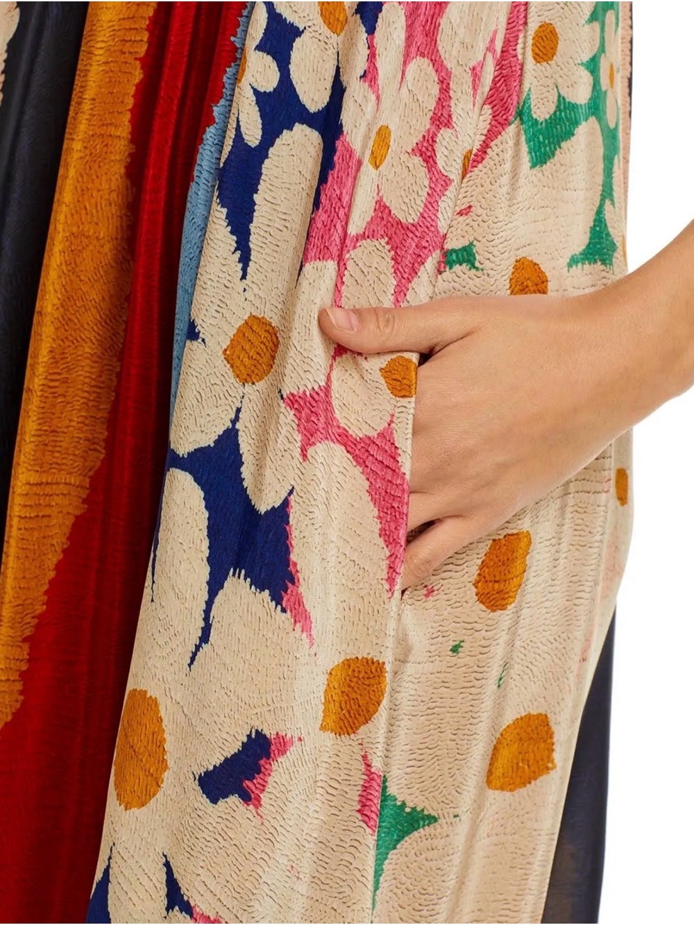 FARM Rio Super Fun Floral Maxi Dress - Blue, Yellow, Red, Cream - Picture 4 of 7
